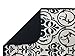 Envision Home Microfiber Dish Drying Mat, 16-Inch by 18-Inch, Black Damask