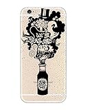 iPhone 6 / 6S Case, Translucent Silicone Clear Case Rubber Gel Cover for Apple (Fabulous Quote from Alice in the Wonderland - We're All Mad Here)