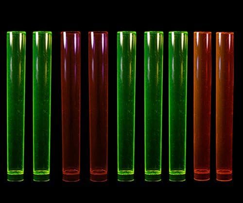 Disposable Party Neon Coloured Plastic Test Tube Shot Glasses 35 ml 10/Pack by PINKWEBSHOP