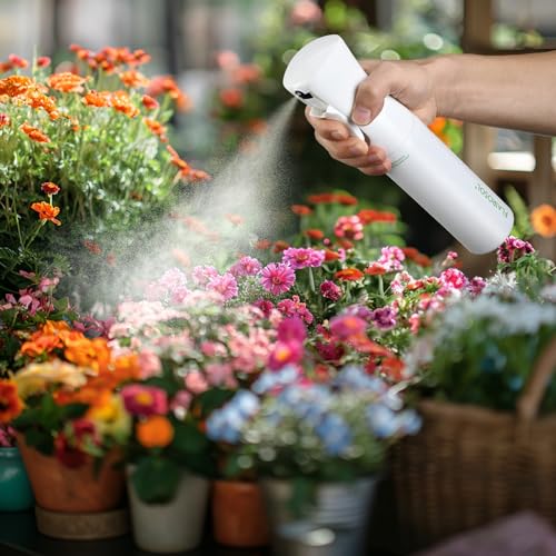 FLAIROSOL A Original Plant Spray Bottle for Outdoor Use, 0.3mm Fine Mist, Continuous Spray Bottles, Patented Technology, 300ml (White with Green Letters)