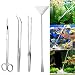 SPARIK ENJOY Aquatic Plant Tweezers Scissor Spatula Tool - 4 in 1 Stainless Steel Aquarium Tank Aquascaping Tools Set for Fish Starter Kits & Aquariums Tank Plants Kit-PerSuper