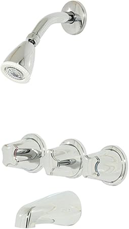 Pfister 3 Handle Tub Shower Faucet With Metal Verve Knob Handles