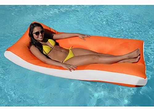 Aqua Cloud Duo – Reversible Premium Swimming Pool Raft for Adults (Orange Yellow)