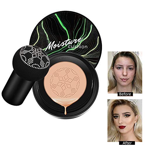 Firstfly Mushroom Air Cushion CC Cream Moisturizing Concealer Makeup Base Primer Liquid Foundation (Natural)