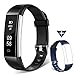 Fitness Tracker Watch, Homogo H2 Fitness Watch Activity Tracker with Sleep Monitor, Smart Pedometer for Step Distance Calories Track (Black+Blue Band) ¡­