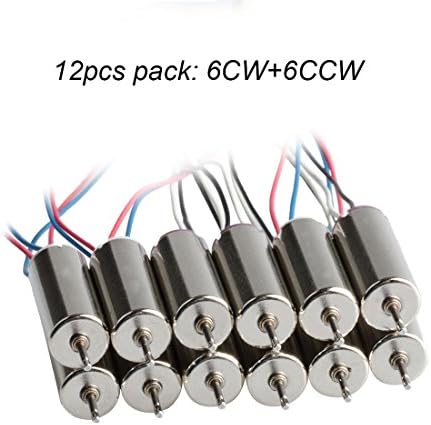Wolfwhoop K1 12pcs 6x15mm Brushed Motor (6CW+6CCW) 17500KV Micro JST 1.25 Connector for MQX or Micro Drone