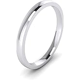 LANDA JEWEL 2/3/4/5/6/8/9mm Heavy Sterling Silver Comfort Fit Polished Womens Wedding Ring Plain Band