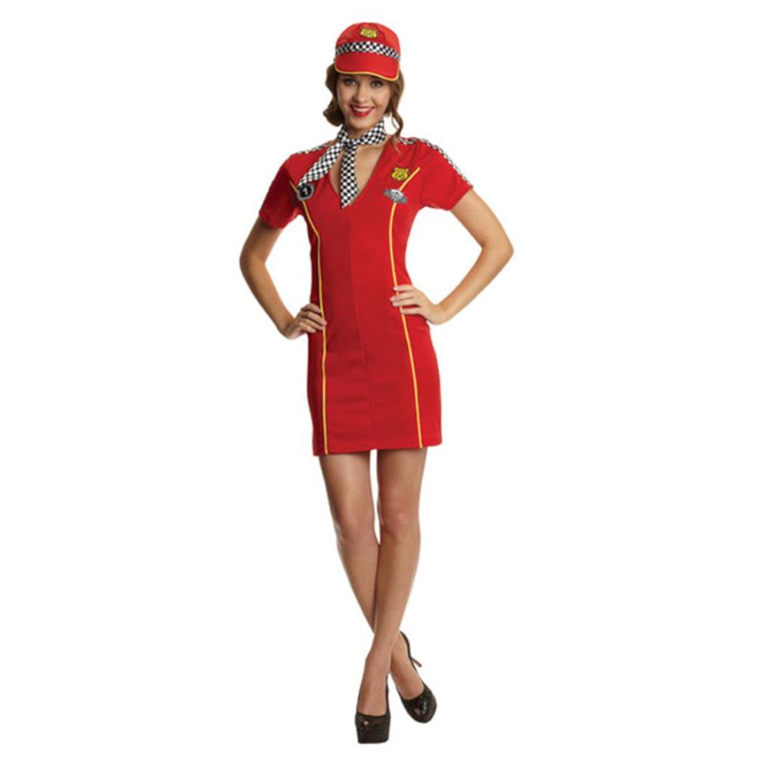 amscan (PKT) (997696) Adult Ladies Racing Girl Costume (Small)
