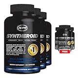 Syntheroid 3 Pack and 3 Free Xtreme ZMA 21 - Testosterone Booster and Weight Loss for Men - Build Lean Muscle Mass