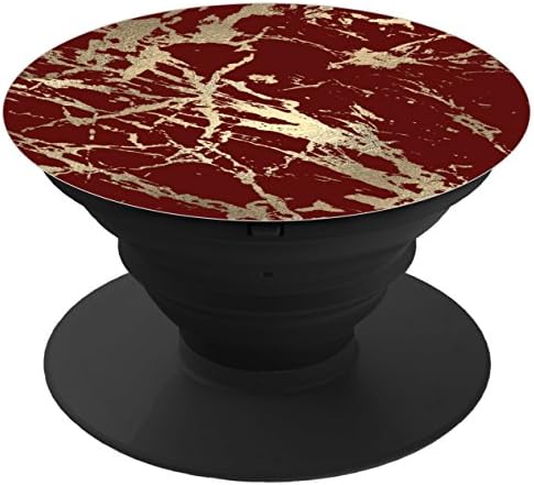Cell Phone Holder.Expanding Stand and Grip Mount Holder Burgundy Maroon Gold Marble