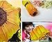 NVLFHY Sunflower Umbrella Manual Three Folding Windproof Opening and Closing Anti-Ultraviolet Sun Umbrella