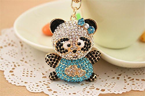 XmaSmile Cute Panda Style Crystal Key Chain Ring Keyring Keychain Fob Holder Bag Handbag Hook