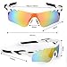 FiveBox Polarized U.V Protection Sports Glasses ,Cycling Wrap Sunglasses Goggle with 5 Interchangeable Lenses Unbreakable for Riding Driving Fishing Running Golf And All Outdoor Activities With Retail Package-Black And White.