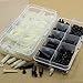NALAKUVARA 300pcs M2 M3 Nylon Hex Nuts Spacers Screws Stand-Off Plastic Accessories Assortment Kit (Black+White) Come with Plastic Box