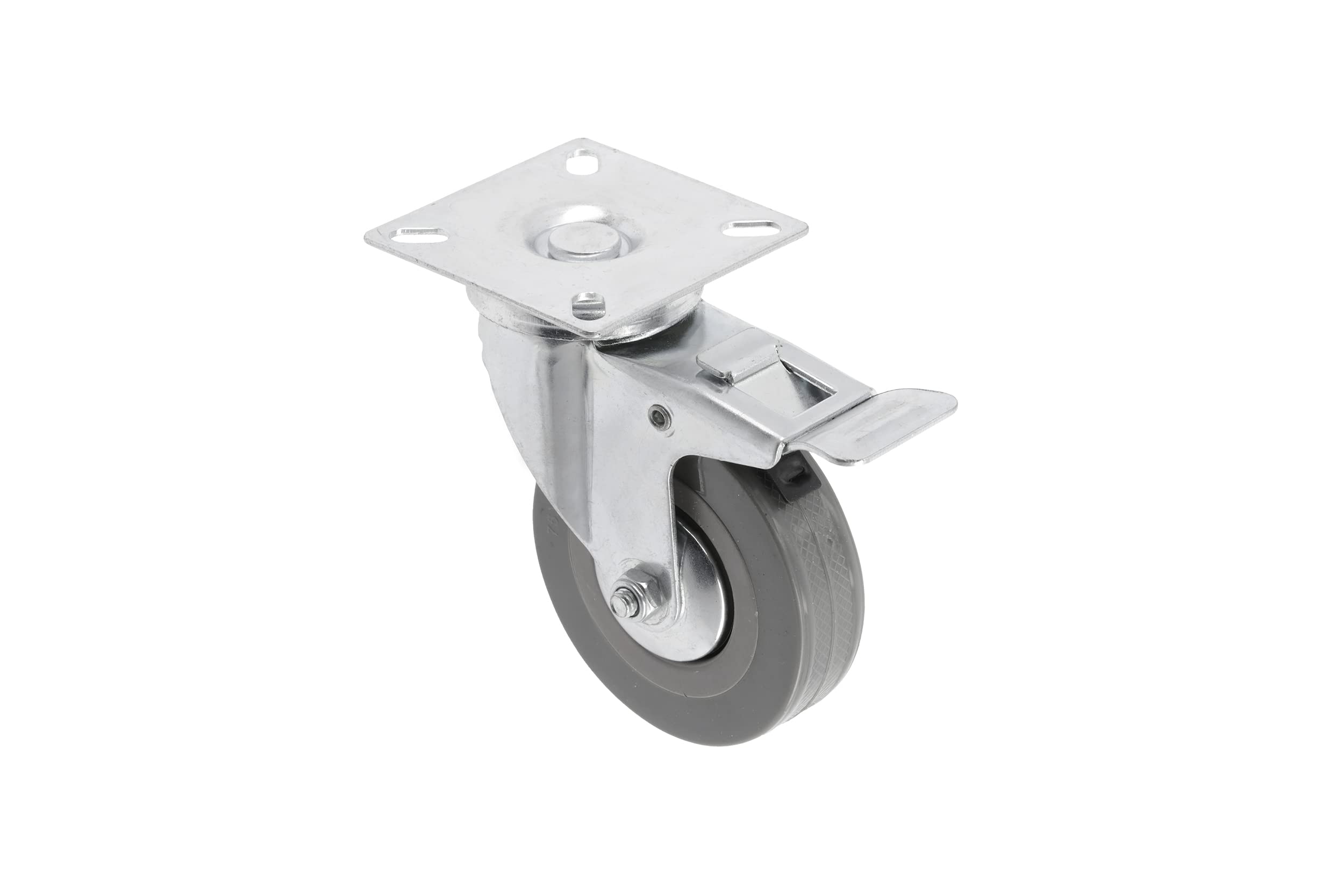 GTV KM-GREYROLL-75MM-ZH Furniture Castor 75 mm Grey with Lock
