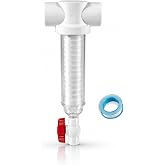 Spin Down Sand Separator, 100 Mesh, 1.5-Inch PVC, 50 GPM | Sediment Pre-Filter for Well Water, Irrigation and Home Water Systems, Slip-Fit Design for Easy Installation