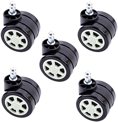 GIOSEDIO Teenage racing Castor Wheels for Office gaming Chair colour polyurethane (White)