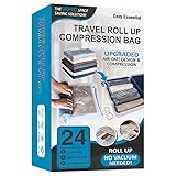 24 Travel Compression Bags Vacuum Packing, Space