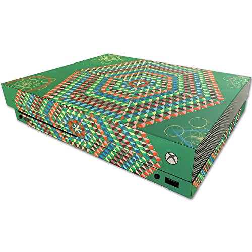 MightySkins Skin Compatible with Microsoft One X Console Only - Green Hexagon |…