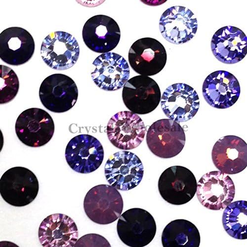 Swarovski 2058 SS16 (3.9mm) crystal flatbacks No-Hotfix rhinestones PURPLE Colors Mix