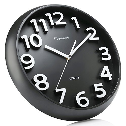 Large Number Wall Clocks Clock, 13" Silent With Numbers And Nonticking