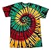 Tie-Dye Adult 5.4 oz., 100% Cotton T-Shirt XL RASTA WEB