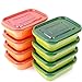 Tenby Living 8-PACK Meal Prep Containers with Lids - Stackable Lunch Boxes and Portion Control Food Storage | Leak Resistant, Microwave & Freezer Safe | 30 oz.