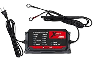 PulseTech XC400 Xtreme Charge 4 AMP Smart Battery Charger Maintainer, Trickle Charger | Test, Charge, Condition and Maintain All Types of 12V Lead-Acid Batteries