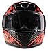 Typhoon Youth Kids Full Face Helmet with Shield & Gloves Combo Motorcycle Street Dirt Bike - Red (Medium)