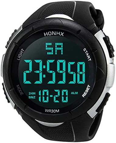 VANSOON Luxury Watch, Men Analog Digital Military Army Sport LED Waterproof Wrist Watch Classic Time Mark Design Stainless Steel Electronic Running Watch Clearance