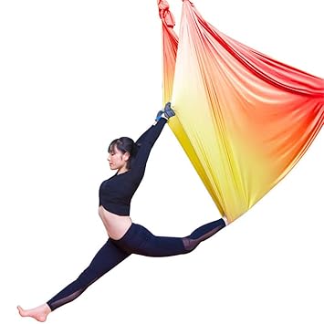 Amazon.com : CDKZK Aerial Yoga Swing with Flying Yoga Strap ...