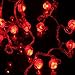 Dreamworth Lanterns String Lights,26.2ft/8M 40 LED Red Lanterns String Lights Battery Operated Fairy String Lights For Wedding, Chinese New Year,Spring Festival,Party Decoration,Christmas(Red Color)