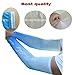 JueDi Sun Sleeves Cool Ice Long Large Arm Sleeves Uv Protection for Youth&Adult Men&Women Outdoor Sports Golf Cycling Driving Gardening Fishing Running SPF50+ 1Pair Blue M