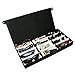 Ikee Design Large 12 Compartment Sunglass Organizer Tray Holder Eyewear Shades Case Organizer Box for Eyeglasses, Sunglasses, Watches, Jewelry with Cover Lid, 19 W x 10 D x 2 1/4 H in