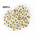 Supla 100Pcs Artificial Silk Gerbera Daisy Flower Heads 1.5 inch DIY Wreath Gift Box Scrapbooking Craft (without stem) (white)