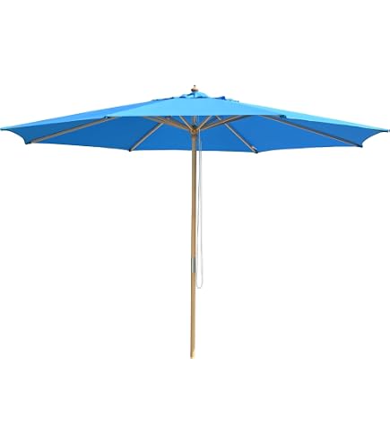 13FT Wooden Patio Umbrella