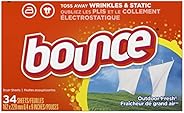 Bounce Fabric Softener Dryer Sheets, Outdoor Fresh, 34 Count