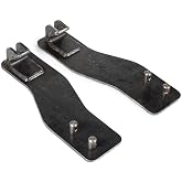 Titan Attachments Weld-On Quick Tach Mount Plates Fits John Deere Tractor Loaders, Black Finish, JD Hook &amp; Pin