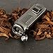 CIGARISM Black 4 Torch Red Jet Flame Cigar Lighter W/Cigar Punch Adjuster