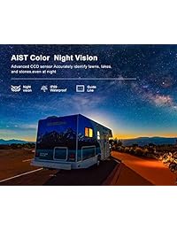 Sistema de cámara de respaldo inalámbrico digital ZEROXCLUB para camioneta y remolque de camiones RV, sin interferencias, visión nocturna en color, monitor LCD HD de 7 '', cámara de visión trasera de seguridad IP69 a prueba de agua, líneas de guía activad
