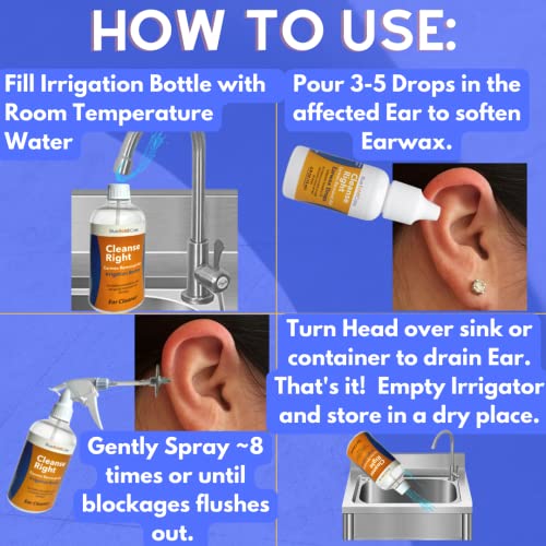 Cleanse Right Ear Wax Removal Kit Carbamide Peroxide Ear Drops