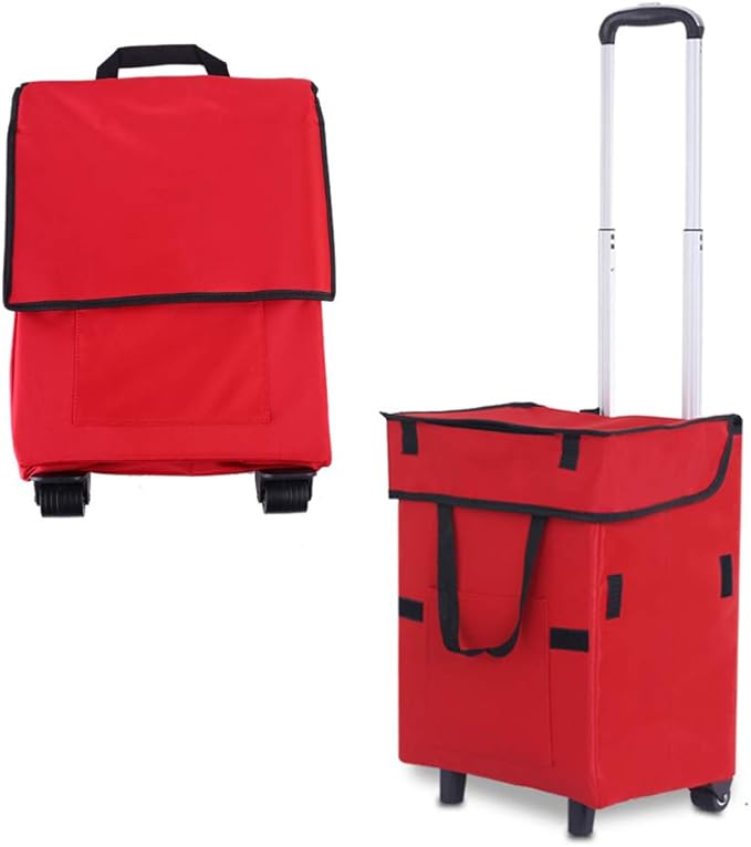 Falytemow Collapsible Utility Cart Foldable Reusable Shopping Trolley