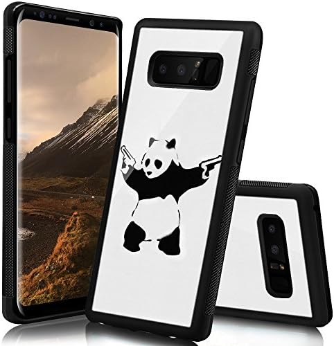 Ademen Samsung Galaxy Note 8 Case, Panda With Gun Design Hard PC Soft Silicone Protective Durable Shockproof Case For Samsung Galaxy Note8
