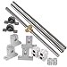Industrial Combination,Ideaker 500mm Horizontal Optical Axis & 8mm Lead Screw Dual Rail Shaft Support Pillow Block Bearings & Flexible Shaft Coupling Set of 15 primary