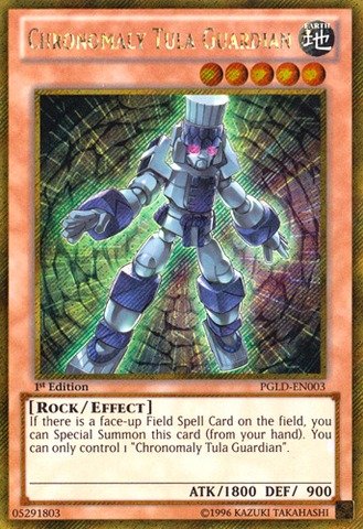 Yu-Gi-Oh! - Chronomaly Tula Guardian (PGLD-EN003) - Premium Gold - 1st Edition - Gold Secret Rare