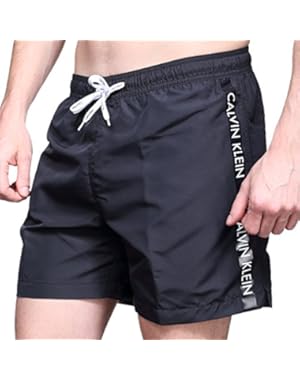 Calvin Klein Logo Tape Men's Swim Shorts, Black