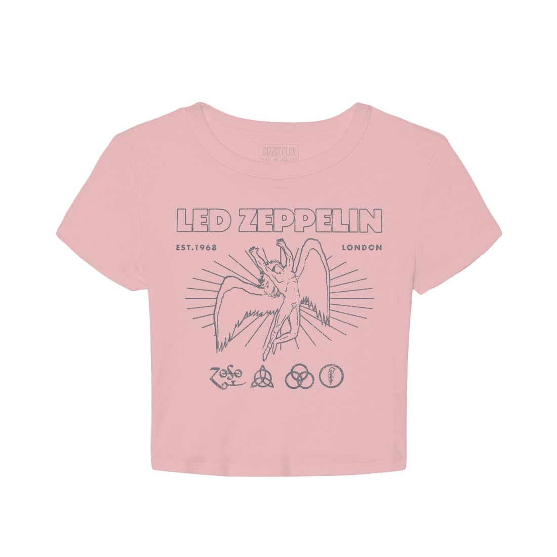 Photo 1 of Led Zeppelin Unisex's Standard Official Merch Outline Icarus Baby T-Shirt, Pink