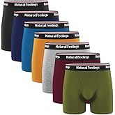 Natural Feelings Boxer Briefs Mens Underwear Men Pack Soft Cotton Open Fly Underwear