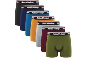 Natural Feelings Boxer Briefs Mens Underwear Men Pack Soft Cotton Open Fly Underwear