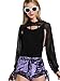 SweatyRocks Women's Solid Black Long Sleeve Pullover Crop Top Hoodie